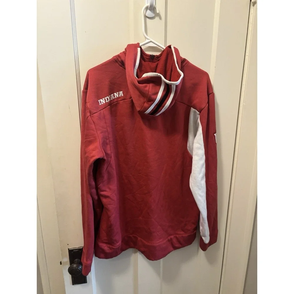 Adidas Indiana‎ University Hoosiers Climawarm Quarter Zip Hoodie Mens Medium Red